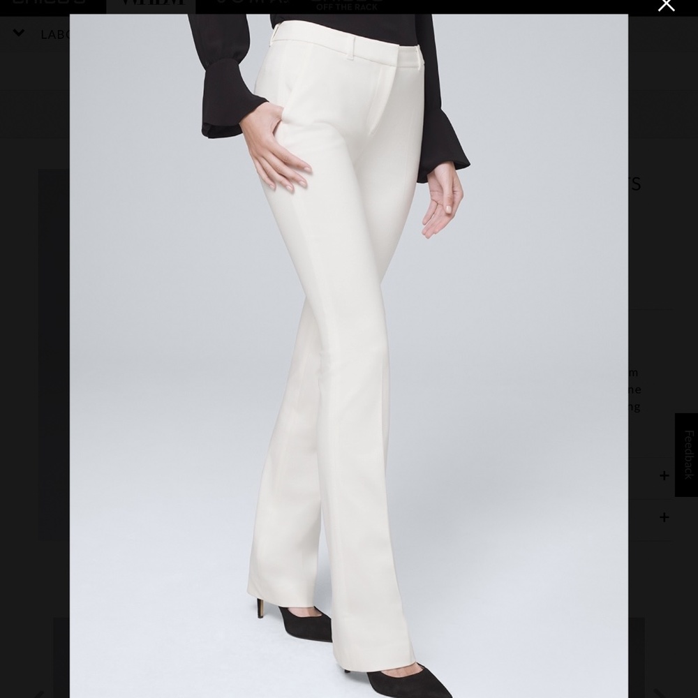 Size 12R White House Black Market Bootcut Trousers